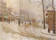 Paul Signac The Boulevard de Clichy under Snow France oil painting artist
